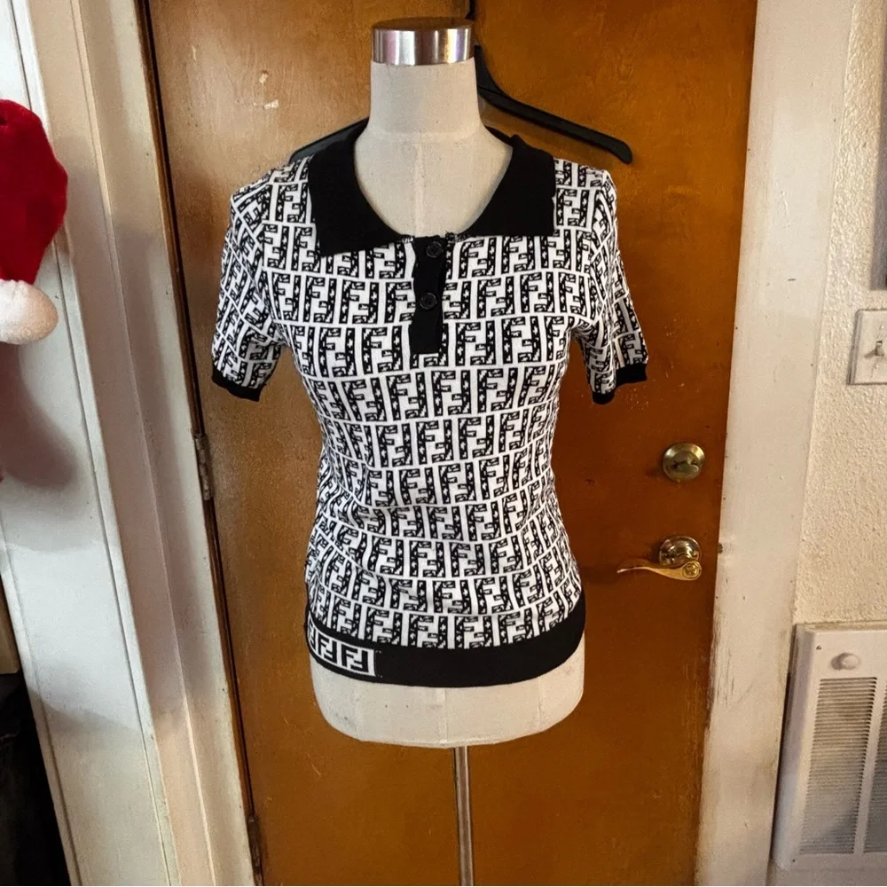 Black & White polo shirt  logo - Picture 3 of 4